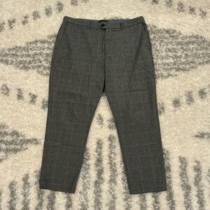 Banana Republic Men's Charcoal Plaid Dress Pants
